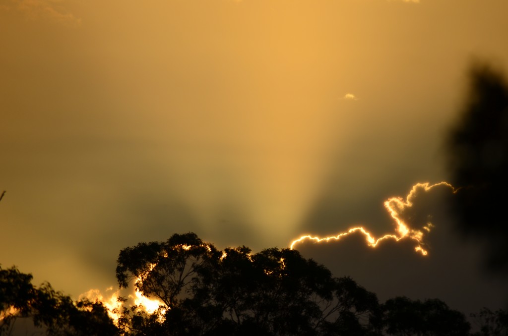 Gold lining on clouds