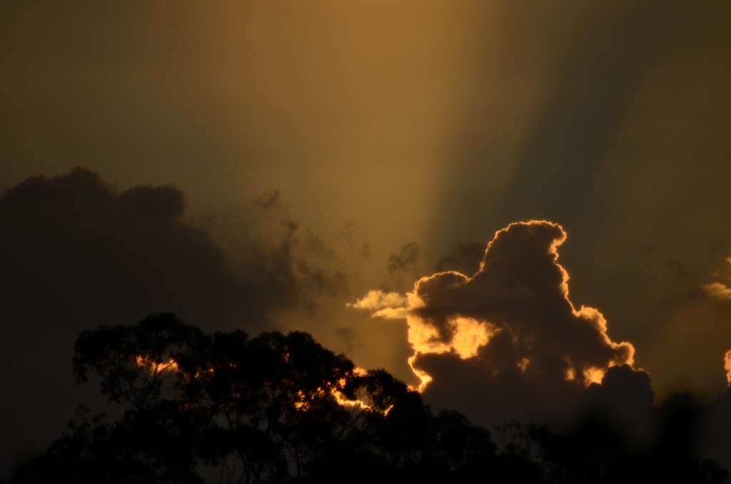 Fire breathing sunset